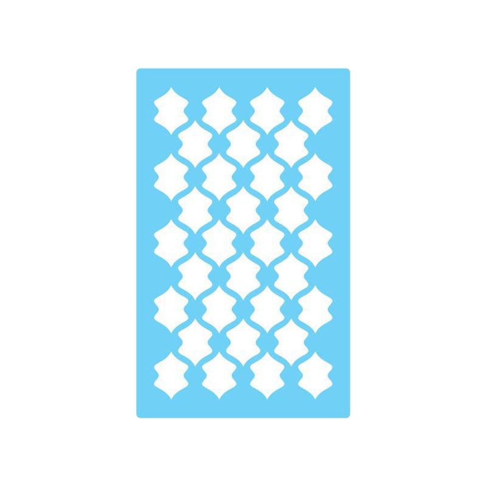 Stencil De Parede Tamako Textura - 55 X 90Cm - Ref 251