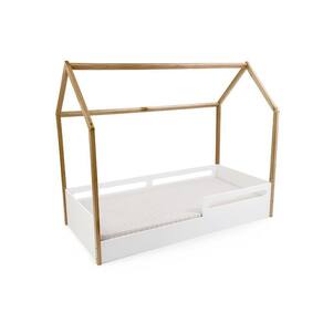Cama para Quarto Infantil com Casinha Tivoli Branco/Mel