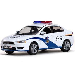Miniatura Policia Chinesa Mitsubishi Lancer Evo PGongan 1/43