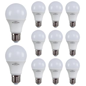 Kit 20 Lâmpadas Led Bulbo A60 9W E27 Bivolt 3000K Quente