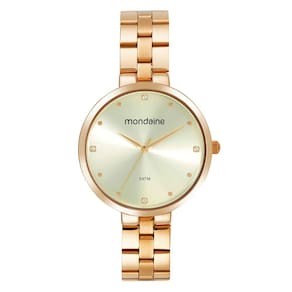 Relógio MONDAINE feminino analógico dourado 32672LPMVDE1