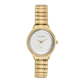 Relógio MONDAINE feminino analógico dourado 32782LPMVDE1