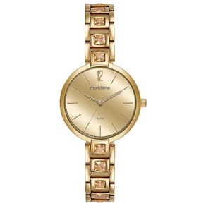 Relógio MONDAINE feminino analógico dourado 32903LPMVDM1