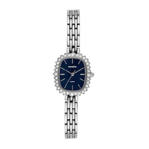 Relógio MONDAINE feminino analógico prata azul 32905L0MVNM2