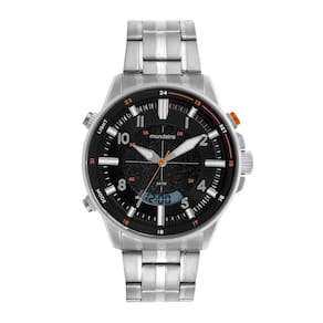 Relógio MONDAINE masculino anadigi prata preto 32855G0MVNE2