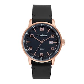 Relógio MONDAINE masculino analógico couro preto 32786GPMVRH1