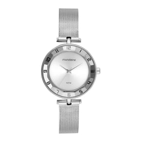 Relógio MONDAINE feminino analógico prata 32911L0MVNE2