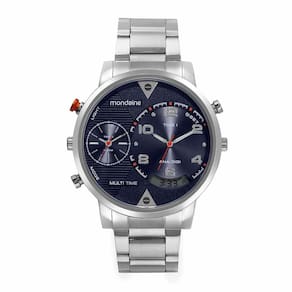 Relógio MONDAINE masculino multi-função prata 32628G0MVNE2