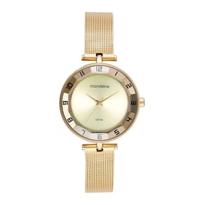 Relógio MONDAINE feminino analógico dourado 32911LPMVDE1