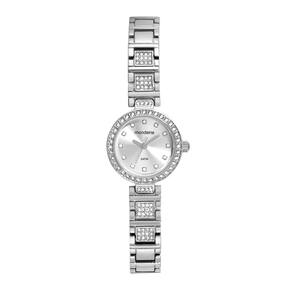 Relógio MONDAINE feminino analógico prata strass 32750L0MVNM2