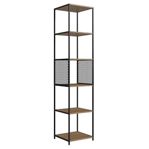 Estante Expositor Livros Studio Industrial Alta 5 Prateleiras Placa e Ponto P1023 Mel