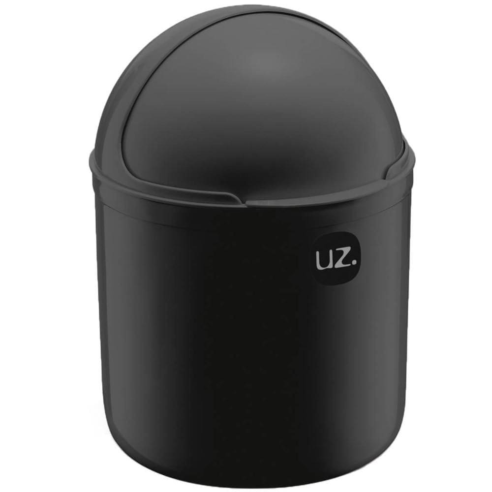 Lixeira Plástica De Cozinha Pia com Tampa Capacete e Abertura Frontal 4 litros UZ