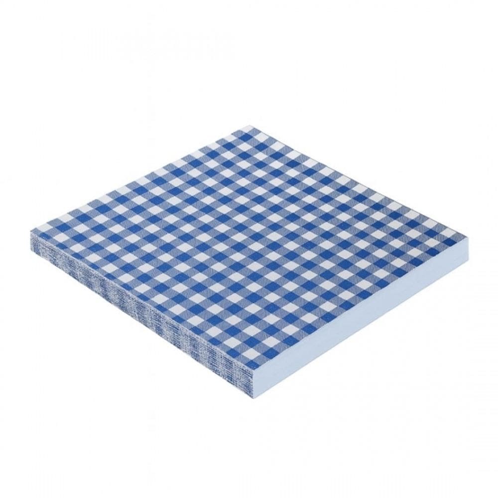 Guardanapo Xadrez Azul 32x32 Silver 20 Un