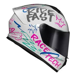 Capacete Race Tech Sector Sky Music Amarelo Neon
