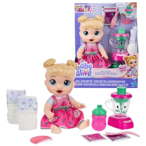 Boneca Baby Alive Sucos Saborosos Harper Hugs Loira Hasbro
