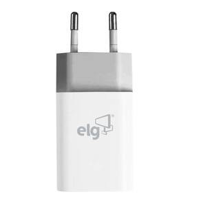 Carregador de Parede Universal ELG 1 Entrada USB Tipo-C 1 Branco - W124C