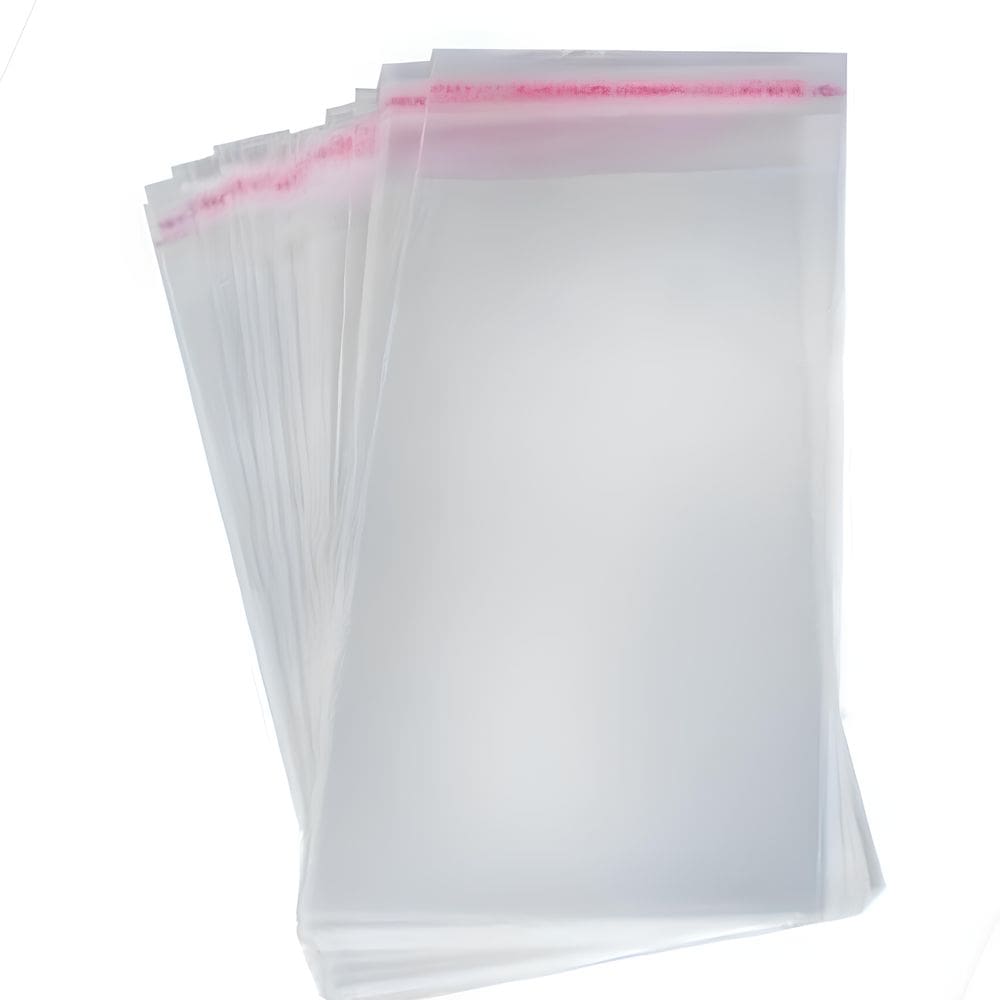 Saco Adesivado Plástico Transparente 12x20+3cm Com 500 Unidades