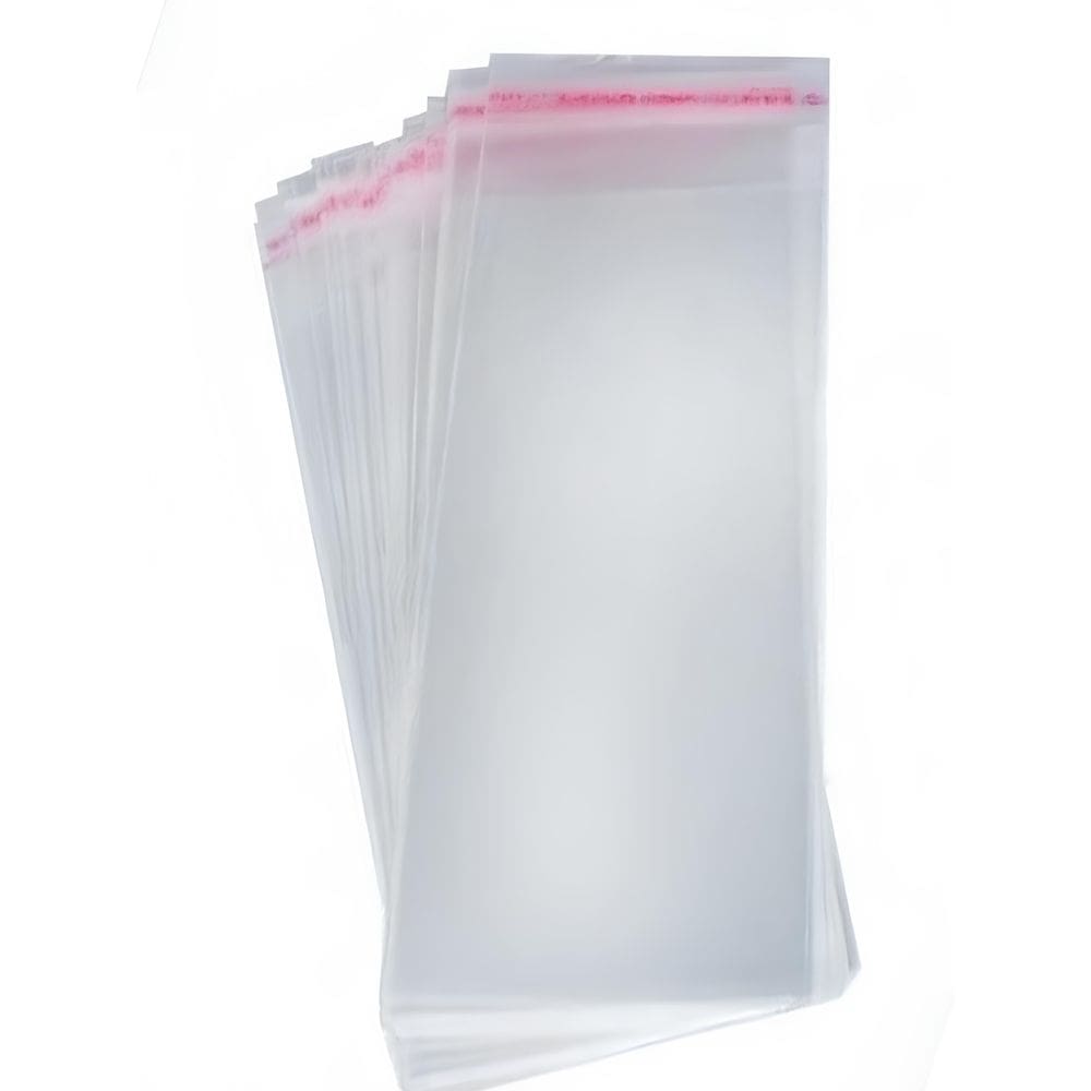 Saco Adesivado Plástico Transparente 8,5x22+3cm Com 1.000 Unidades