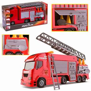 Caminhão de Bombeiro Infantil 47cm Brinquedo Com Acessórios