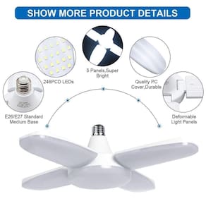 Lâmpada Led E27 Flor 28W Dobrável Branca Fria 6500K 110V