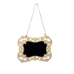 Placa Lousa De Madeira Flor P/ Pendurar 11x15x1 Cm