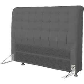 Cabeceira Dama 1,60 Cm Cama Box Queen Suede Grafite