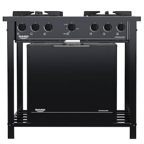 Fogão Industrial 4B Preto Com Forno E Tripla Chama Dako