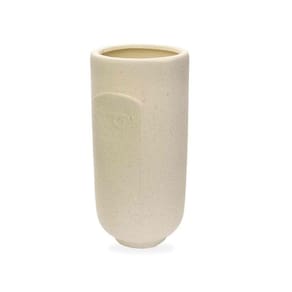 Cachepot Decorativo Rosto Em Cerâmica Areia 28x13 Cm - D`rossi