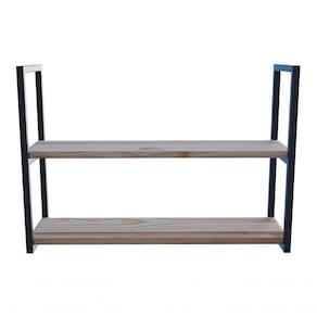 2 Estantes Organizadora C/ Suporte De Ferro Para Lojas 80x20cm