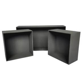 Trio De Nicho Retangular Decorativo Quarto/sala 100% Mdf Marrom Café