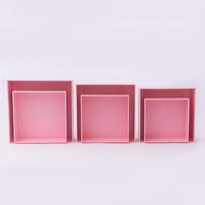 Kit 6 Nichos Decorativos Quarto/sala 100% Mdf Rosa