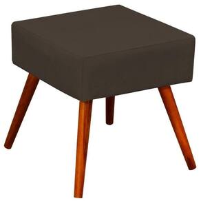 Puff Banqueta Decorativa Com Pés Palito Lívia Suede Marrom
