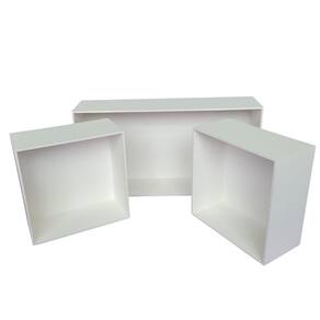 Trio De Nicho Retangular Decorativo Quarto/sala 100% Mdf Branco