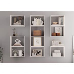 Conjunto Nichos 10 Compartimento Alfa Branco