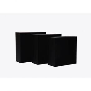 Kit Trio De Nicho Grande Decorativo Quarto/sala 100% Mdf Marrom Café