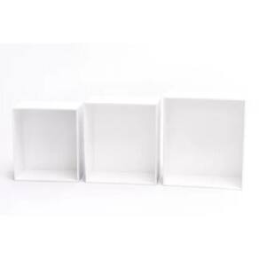 Kit Trio De Nicho Médio Decorativo Quarto/sala 100% Mdf Branco