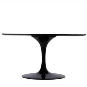 Base De Mesa De Jantar Saarinen Oval Para Tampo De 160x90 Até 244x122 Cm Preto Cor Preto