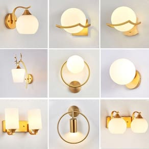 Arandelas Vidro Led Dourado Espelho E27 12W Led Bulb X1 7