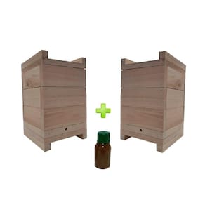 2 Caixas Inpa Abelhas Mandaçaia 15X15 + Atrativo 50 Ml