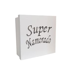 Caixas Personalizadas Brancas 100% Mdf (17x17x07) Super Namorado