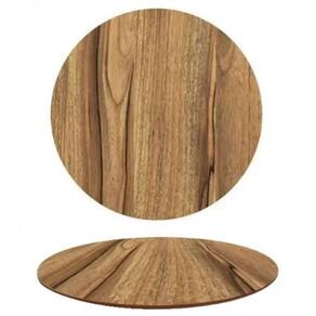 Tampo Em Mdf Oval 198x122 Cm - Nogueira Cor Marrom