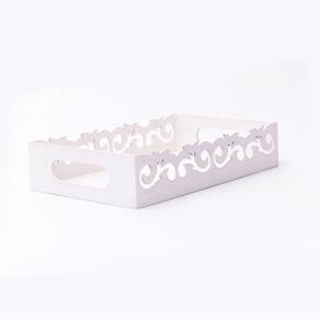 Bandeja Personalizada Para Café Da Manhã 100% Mdf (24x15x05) Branco