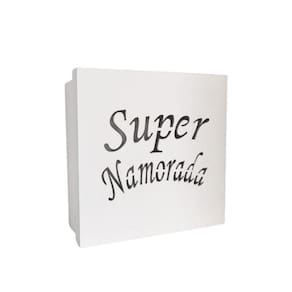 Caixas Personalizadas Brancas 100% Mdf (17x17x07) Super Namorada