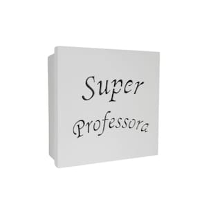Caixas Personalizadas Brancas 100% Mdf (17x17x07) Super Professora