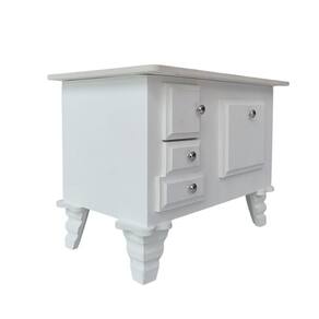 Mini Fogão Personalizado Com Baú Em Mdf (22x14x16) Branco