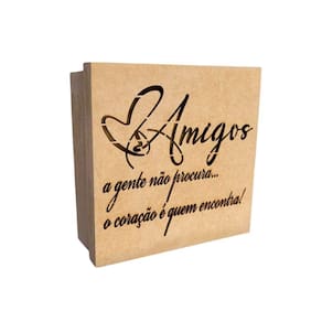 Caixas Personalizadas 100% Mdf Cru (17x17x07) Amigos A Gente Não...