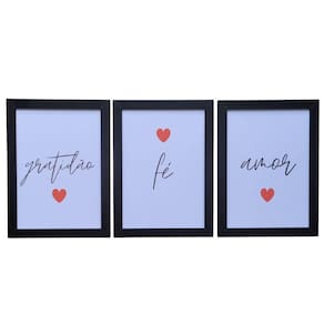 Kit 3 Quadros Decorativos Em Mdf (33x24,5) Kit 3 Quadros 1