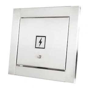 Visor De Luz Energia Em 100% Inox Polido Brilhante Espelhado Design Moderno Clean