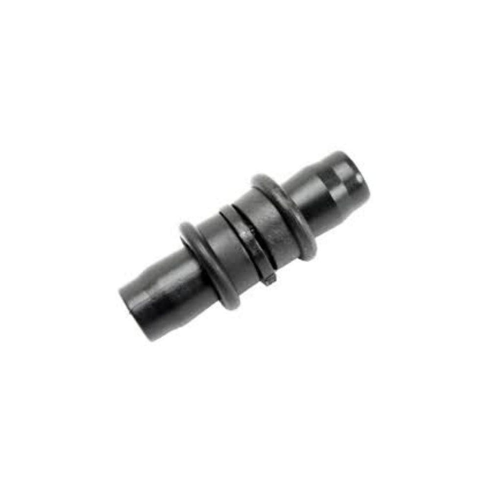 Conector União Emenda Para Mangueira Tamanho 16mm Com Anel Liso Preto