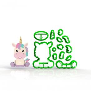 Cortador Unicórnio Corpo Mod 2 Modular Tamanho 7 Cm